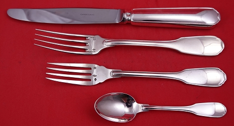 Dinner 4-pc Setting availability based on stock listed below- Germain by Christofle Sterling - Sterling 